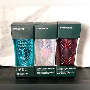 Starbucks Cold Cup Ornament  Keychain Set